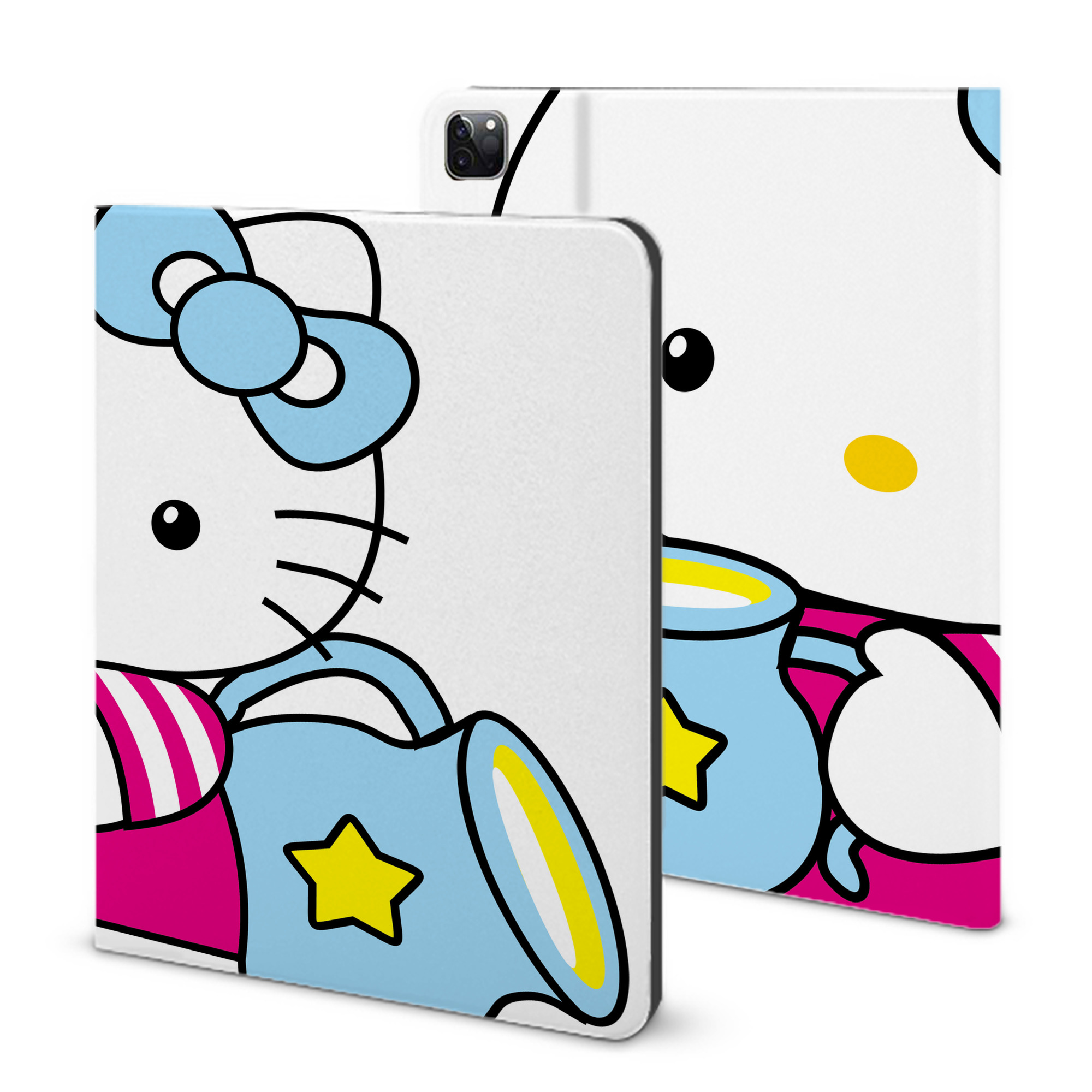 （画像用） Hello Kitty ハローキティ IPad ケース ブック型 PUレザー TPU 耐衝撃 軽量 薄型 ペン収納なし 全面保護 IPad 各モデル対応